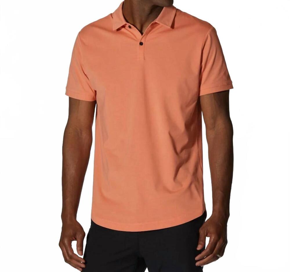 NEW CUTS golf polo shirt in orange